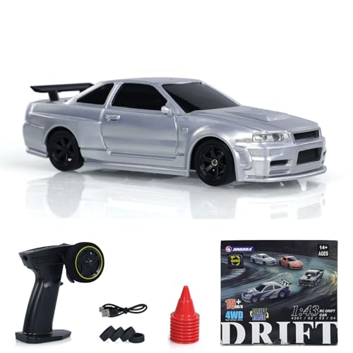 TOUCAN RC HOBBY RTR Ferngesteuertes Rennauto mit Gyro 1/43 Drift Auto 4WD Leitkegel Mini Spielzeug für Jungen TOUCAN RC HOBBY RTR Ferngesteuertes Rennauto mit Gyro 1/43 Drift Auto 4WD Leitkegel Mini Spielzeug für Jungen von TOUCAN RC HOBBY