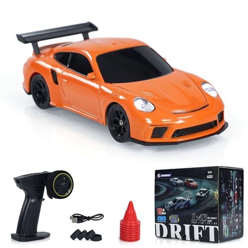 TOUCAN RC HOBBY Remote Control Mini Drift Car 1:43 Race Car Toy Radio Lights Traffic Safety Cone Suit für Kinder von TOUCAN RC HOBBY