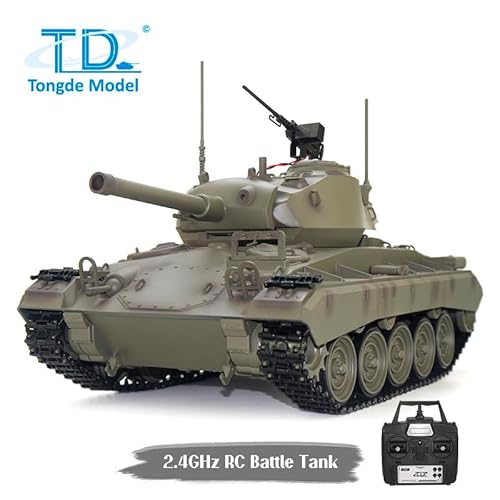 TOUCAN RC HOBBY Tongde 1/16 M24 Chaffee RC Light Tank Elektro-Schützenpanzer Modell von TOUCAN RC HOBBY