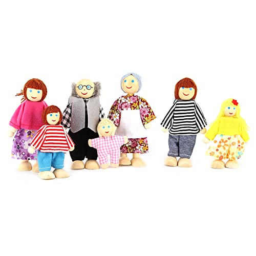 TOUISEDGI Baby Theater Dolls Accessories Kids Toys Cartoon Finger Puppets Game Children Gift Plush Soft Comfortable Bright Color Suitable for Infants Young Children (Family of 7) von TOUISEDGI