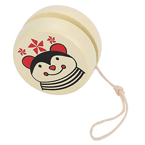 TOUISEDGI Cute Cartoon Wooden Yoyo Ball Toy Educational Early Learning for Kids Orange Princess (Biene) von TOUISEDGI