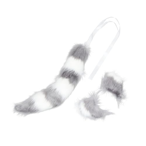 TOVINANNA 1 Satz Fuchsohr Stirnband Plüsch Fuchs Tierschwanz Fuchs Kostüm Haarbänder mädchen stirnbänder tierkostüme tierohren haarreif Haarband deko lustiger Tierkopfschmuck Cosplay-Zubehör von TOVINANNA