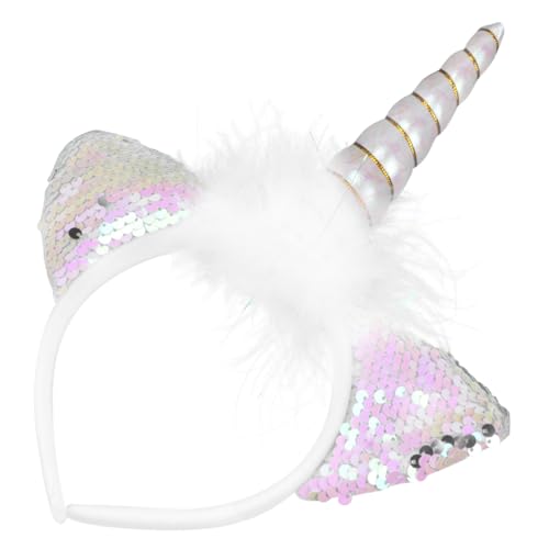 TOVINANNA 1 Stück Einhorn Stirnband Haarbänder Kopfband Stirnbänder Make Up Stirnband LED Stirnband Für LED Haarreifen Leuchtende Kopfbedeckung Leuchtende Haardekoration Party von TOVINANNA