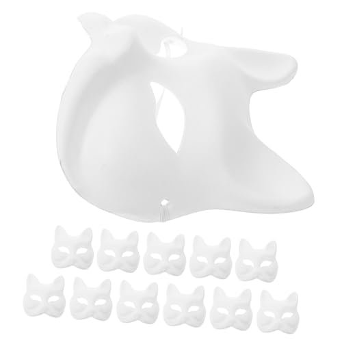 TOVINANNA 12Stücke Unbemalte Fuchsmaske DIY Papiermaske für Halloween Leicht Tragbar Kreative Projekte Maskenbasteln für Kostümparty Karneval TOVINANNA 12Stücke Unbemalte Fuchsmaske DIY Papiermaske für Halloween Leicht Tragbar Kreative Projekte Maskenbasteln für Kostümparty Karneval von TOVINANNA