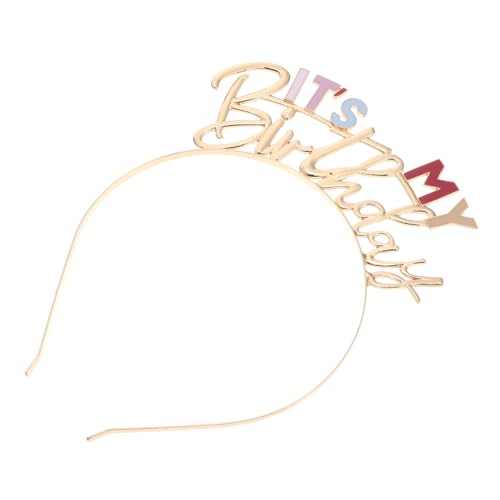 TOVINANNA 1Stk Stirnband alles zum geburtstag krone Geburtstagsparty-Zubehör Partygeschenktüten haarschmuck haar spangen lustiges Haar-Accessoire Party-Haarspange Tropfen Öl Golden von TOVINANNA