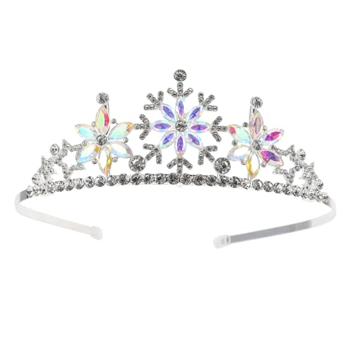 TOVINANNA 1stk Krone Stirnband Für Kinderkrone Schneeflockenkinder Kopfschmuck Geburtstagsdekorationen Haarschmuck Für Die Braut Mit Schneeflockenkrone Legierung Silver von TOVINANNA