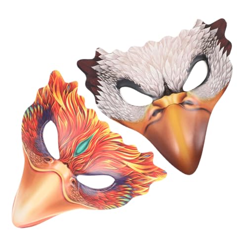 TOVINANNA 2 Stück Teiliges Halloween Tiermaske aus Langlebigem PU Material und EVA Realistische Vogel-motive Weißer Greifvogel Feuerphoenix Multifunktionale Halbmasken mit Party-accessoires TOVINANNA 2 Stück Teiliges Halloween Tiermaske aus Langlebigem PU Material und EVA Realistische Vogel-motive Weißer Greifvogel Feuerphoenix Multifunktionale Halbmasken mit Party-accessoires von TOVINANNA