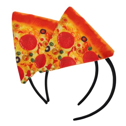 TOVINANNA 2Pcs Imitation Pizza Stirnband Haare Pizza Kostüm Pizza Stirnband Pizza Haarzubehör Pizza Ausführen von TOVINANNA