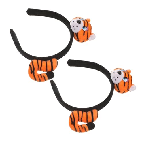 TOVINANNA 2St Stirnband Cosplay-Kostüme Haarschmuck für das neue Jahr kreative Haartracht Kostüm Stirnbänder halloween haircharm Tiger Haarreif neujahr kopfschmuck Party-Haarband- Stoff von TOVINANNA