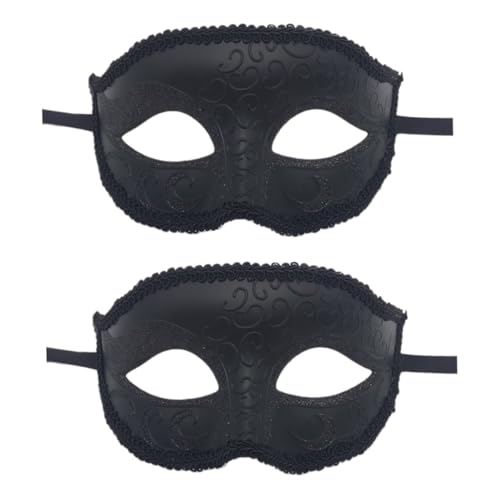 TOVINANNA 2St schwarze Kostümmaske Kostüm-Party Partymaske Halloween kostüme für maskenball Kleider kleidung Maskerade-Maske Maskerade Kostüm Augenmaske bilden Augenbinde Venedig von TOVINANNA