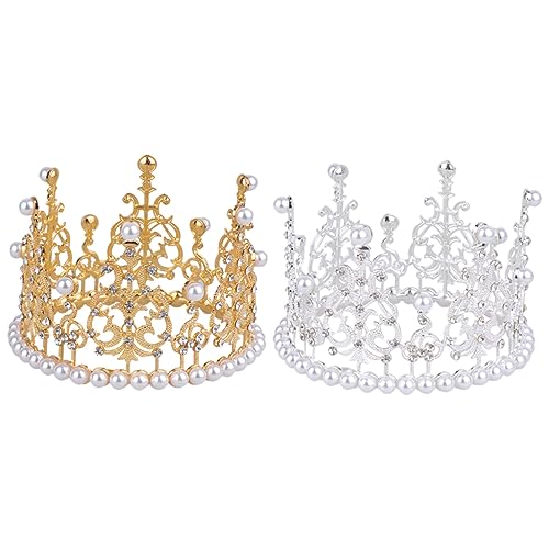 TOVINANNA 2st Geburtstagskrone Kuchenverzierung Backen Geburtstagstorte Krone Verzierungen Zum Backen Kuchenkrone Tiara- Kuchen Krone Tiara-kuchenverzierung Krone Kuchen Legierung von TOVINANNA