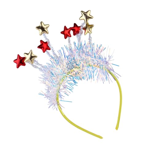 TOVINANNA 2st Himmelsstern-stirnband Weihnachtsdeko Haarreifen Mit Sternen Lustiges Haarband Stirnband Mit Sternen Haarschmuck Kopfschmuck in Sternform Lustige Haare Haarband Lustig Stoff von TOVINANNA