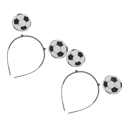 TOVINANNA 2st Stirnband Stirnbänder Gastgeschenke Zum Thema Fußball Dekorationen Für Fußballpartys Frauen Kopfschmuck Haarschmuck Für Teenager-mädchen Black Plastik von TOVINANNA