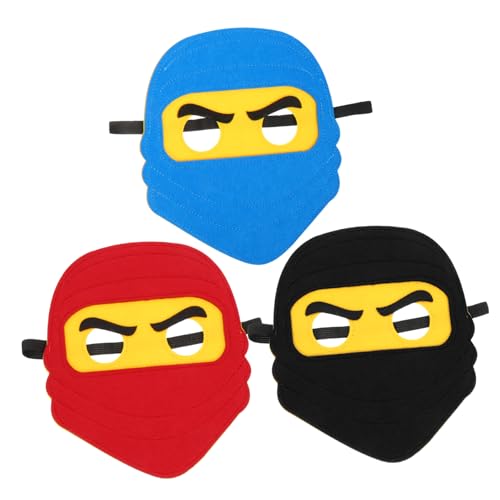 TOVINANNA 3 Stück Ninja Filzmaske Rot Blau Schwarz Leichte Atmungsaktive Faschingsmasken für Karneval Halloween Kostüm Party Zubehör TOVINANNA 3 Stück Ninja Filzmaske Rot Blau Schwarz Leichte Atmungsaktive Faschingsmasken für Karneval Halloween Kostüm Party Zubehör von TOVINANNA