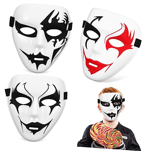 TOVINANNA 3 Stück PVC Halloween Street Dance Masken mit Elastischem Band Gruselige Cosplay Requisiten für Party Performances Kostüm und Foto Langlebig Hautfreundlich TOVINANNA 3 Stück PVC Halloween Street Dance Masken mit Elastischem Band Gruselige Cosplay Requisiten für Party Performances Kostüm und Foto Langlebig Hautfreundlich von TOVINANNA