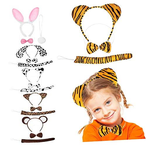 TOVINANNA 6 Sets Cartoon Stirnband Kopfschmuck Tiere Ohren Katze Tierohren Stirnbänder Wolf Gepard Tierkostüme Für Hasenohren Stirnband Fuchs Haarband Kostüm Flanell TOVINANNA 6 Sets Cartoon Stirnband Kopfschmuck Tiere Ohren Katze Tierohren Stirnbänder Wolf Gepard Tierkostüme Für Hasenohren Stirnband Fuchs Haarband Kostüm Flanell von TOVINANNA