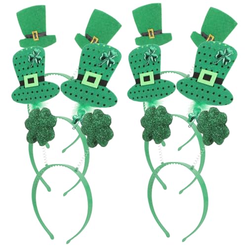 TOVINANNA 6St Irisches Stirnband haarschmuck haircharm haarsschmuck St. Patricks Day Kostüm St. Patricks Kopfbedeckung Haarband Haare für st. Patricks st. Patricks Kopfschmuck Satin Green von TOVINANNA