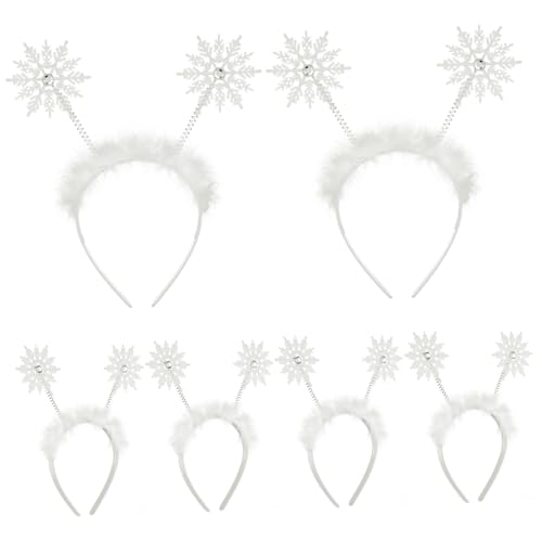 TOVINANNA 6er Set Schneeflocken Haarreifen Für Weihnachts Haarschmuck Für ädchen Party Kopfschmuck Festliche Haar Accessoires Für Weihnachten Und Geburtstagsfeiern von TOVINANNA