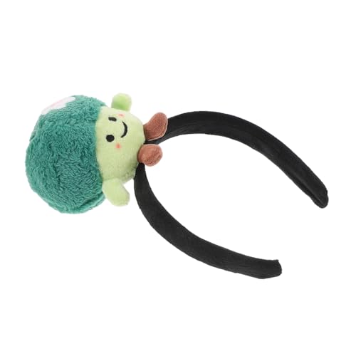 TOVINANNA Gemüsepuppen-stirnband Brokkoli-kopfschmuck Gemüse-anziehaccessoire Süßes Gemüse-stirnband Cartoon-plüsch-haarband Gemüse-party-accessoire Brokkoli-kostüm-haarband Green Stoff von TOVINANNA