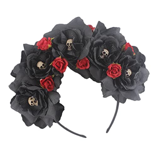 TOVINANNA Halloween Haarblumen Haarbänder Mit Floraler Kopfschmuck Für Damen Ideal Für Fasching Karneval Und Halloween Kostüme Verstellbar Und Bequem Zu Tragen von TOVINANNA