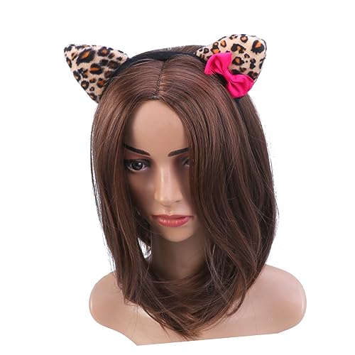 TOVINANNA Halloween Haarreif Leopard Kopfschmuck Kreatives Kostü Zubehör Für Karneval Und Maskerade Party Einzigartiger Haarband Mit Schleifen Für Die Halloween Feier von TOVINANNA