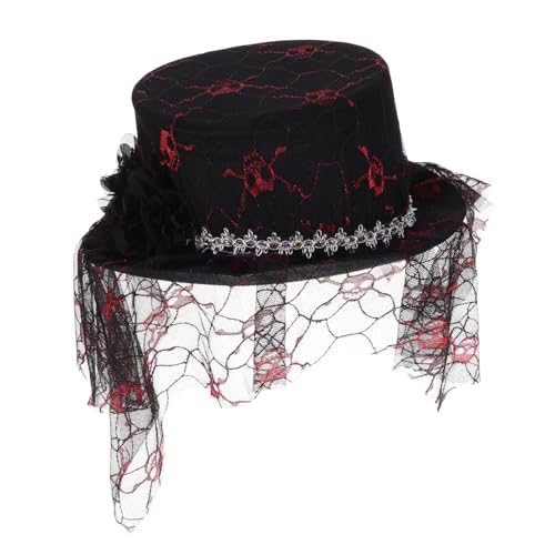 TOVINANNA Halloween Zylinderhut mit Totenkopf-netz Kreatives Kostümaccessoire für Erwachsene Detailliertes Schwarzer Bühnenhut mit Schleier für Halloween-party und Bühnenauftritt TOVINANNA Halloween Zylinderhut mit Totenkopf-netz Kreatives Kostümaccessoire für Erwachsene Detailliertes Schwarzer Bühnenhut mit Schleier für Halloween-party und Bühnenauftritt von TOVINANNA
