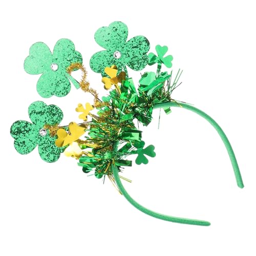 TOVINANNA Irische Festival-Stirnbänder St. Patrick's Day Stirnband st patricks day kostüme für damen Kopfbedeckung zum St. Patricks Day Kleeblatt-Stirnband Kleeblatt-Kopf-Bopper Stoff Green von TOVINANNA