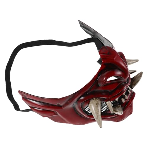 TOVINANNA Japanische Samurai Dämonen Halbmaske Cosplay Maske für Halloween Karneval Kostüm Zubehör Atmungsaktiv Vielseitig für Maskerade und Themenpartys TOVINANNA Japanische Samurai Dämonen Halbmaske Cosplay Maske für Halloween Karneval Kostüm Zubehör Atmungsaktiv Vielseitig für Maskerade und Themenpartys von TOVINANNA