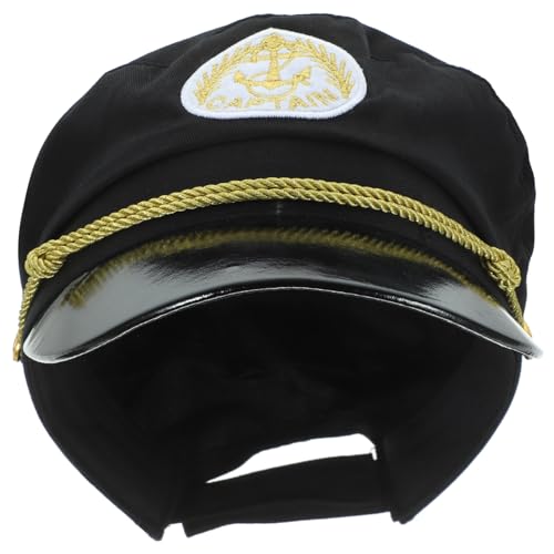 TOVINANNA Kapitänsmütze Schwarz Kostüm Mütze Segler Hut Für Karneval Cosplay Party Zubehör Bühnenauftritt TOVINANNA Kapitänsmütze Schwarz Kostüm Mütze Segler Hut Für Karneval Cosplay Party Zubehör Bühnenauftritt von TOVINANNA