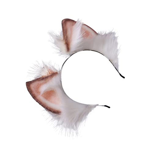 TOVINANNA Kopfschmuck mit Fuchsohren tierische stirnbänder Festival-Tier-Ohr-Stirnband Kopfhörer halloween costume halloween kleidung Plüsch-Stirnband für Cosplay-Plüsch-Haarband Rosa von TOVINANNA