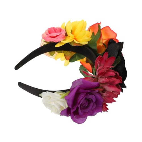 TOVINANNA Künstlicher Rosenblüten Haarschmuck Für Halloween Kostüme Elegantes Blumen Stirnband Für Partys Cosplay Und Festliche Anlässe Und von TOVINANNA