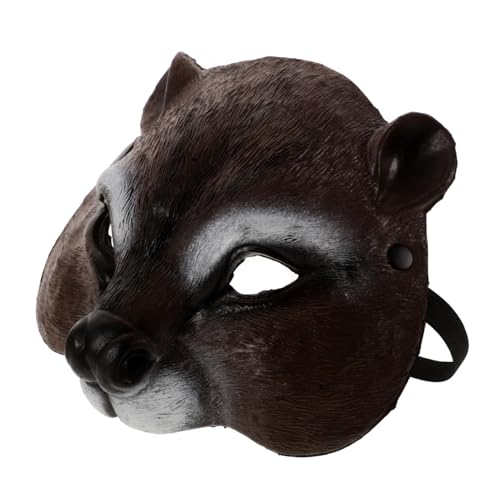 TOVINANNA Lustige Eichhörnchen Maske Halbgesichtsmaske aus PU Schaum Tierkopf Kostüm Requisite für Karneval Fasching Cosplay Party Maskerade Zubehör für Männer Frauen TOVINANNA Lustige Eichhörnchen Maske Halbgesichtsmaske aus PU Schaum Tierkopf Kostüm Requisite für Karneval Fasching Cosplay Party Maskerade Zubehör für Männer Frauen von TOVINANNA