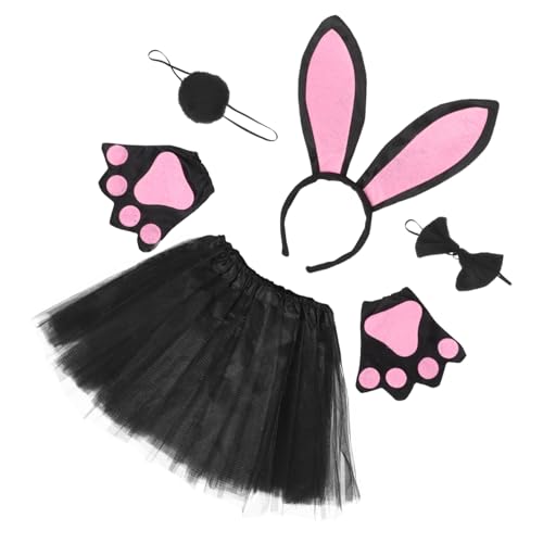 TOVINANNA Niedliches Hasenohren Stirnband mit Schwarzem Tüllrock Handschuhen und Fliege Leichtes Kaninchen Kostüm Zubehör für Damen für Halloween Fasching und Party TOVINANNA Niedliches Hasenohren Stirnband mit Schwarzem Tüllrock Handschuhen und Fliege Leichtes Kaninchen Kostüm Zubehör für Damen für Halloween Fasching und Party von TOVINANNA