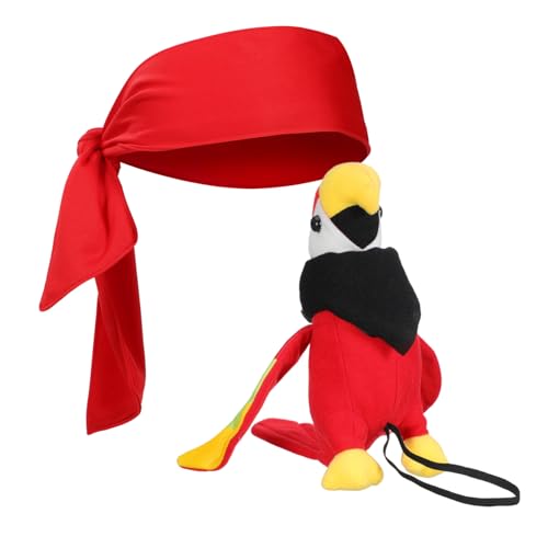 TOVINANNA Piratenkostüm Zubehör mit Plüsch Schulter Schwarzes Halstuch und Rotes Kopftuch für Halloween Cosplay Leichte Piraten Verkleidung TOVINANNA Piratenkostüm Zubehör mit Plüsch Schulter Schwarzes Halstuch und Rotes Kopftuch für Halloween Cosplay Leichte Piraten Verkleidung von TOVINANNA