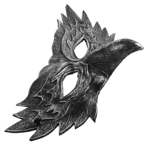 TOVINANNA Realistische Maske Silber Vogelmaske mit Federn für Maskenball Cosplay Fasching Karneval Kostüm Party Zubehör für Damen und Herren TOVINANNA Realistische Maske Silber Vogelmaske mit Federn für Maskenball Cosplay Fasching Karneval Kostüm Party Zubehör für Damen und Herren von TOVINANNA