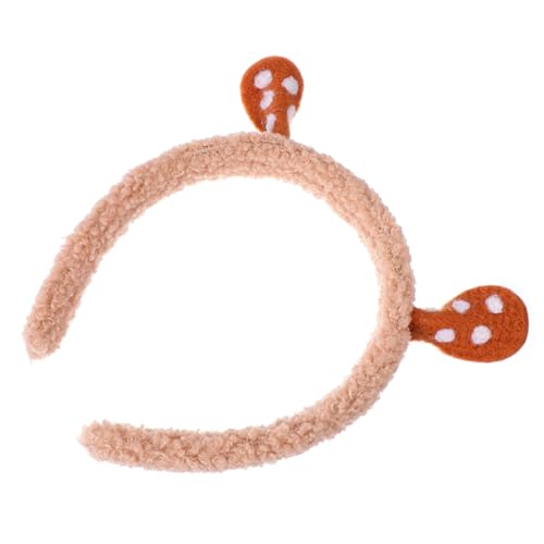 TOVINANNA Stirnband Tiere Haarreifen Geweihhaar Tiere Stirnbänder Weihnachtsstirnbänder Groß Weihnachtsstrumpf Stuffer Stirnbänder Für Damen-make-up Make-up-haarband Brown Stoff von TOVINANNA