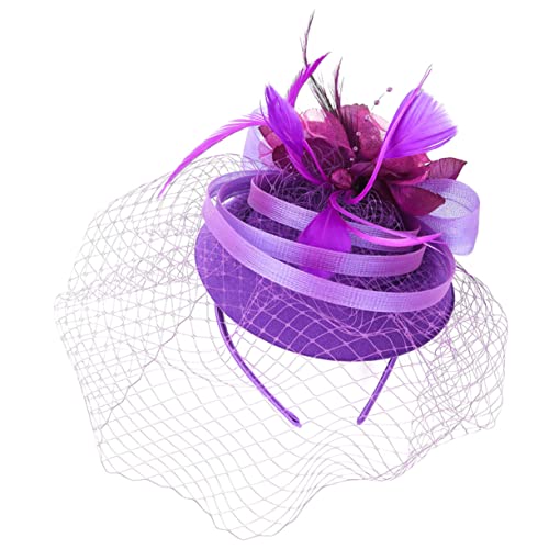 TOVINANNA Tee Party Hut Braut Stirnband Stirnbänder Clip Fascinator Hut Für Frauen Tee Party Zubehör Für Frauen Fascinator Hüte Für Frauen Tee Party Kopfbedeckungen Künstlich von TOVINANNA