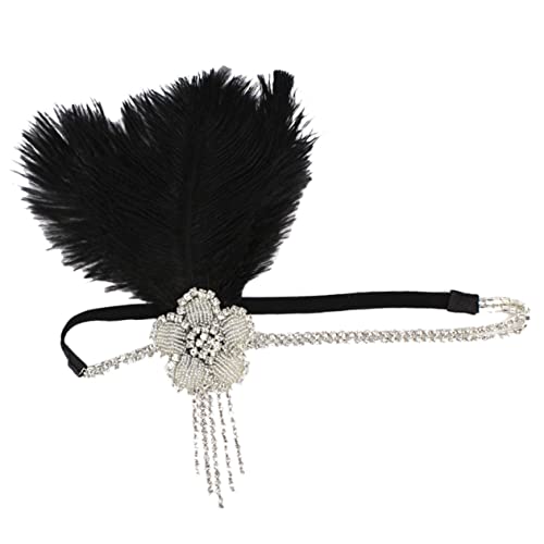 TOVINANNA Vintage Stirnband Mit Fransen Und Federn Für Frauen 1920er Jahre Stil Haaraccessoire Für Partys Hochzeiten Und Kostüme von TOVINANNA