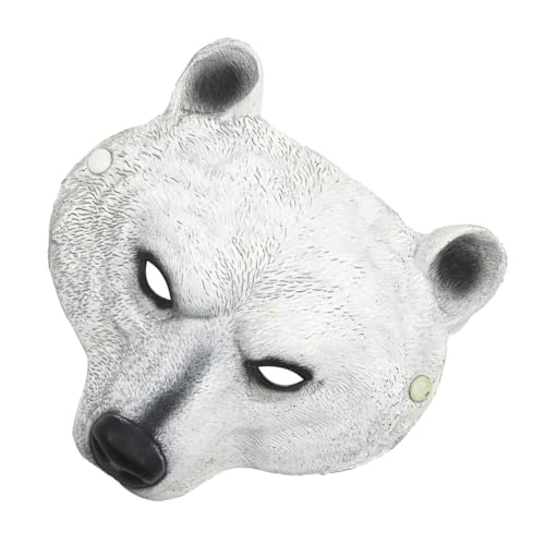 TOVINANNA Weiche Bequeme Eisbär Maske aus Langlebigem PU für Halloween Karneval Cosplay Elastisch Sicherer Sitz Tiergesichtsmaske für Erwachsene Maskerade Accessoire TOVINANNA Weiche Bequeme Eisbär Maske aus Langlebigem PU für Halloween Karneval Cosplay Elastisch Sicherer Sitz Tiergesichtsmaske für Erwachsene Maskerade Accessoire von TOVINANNA