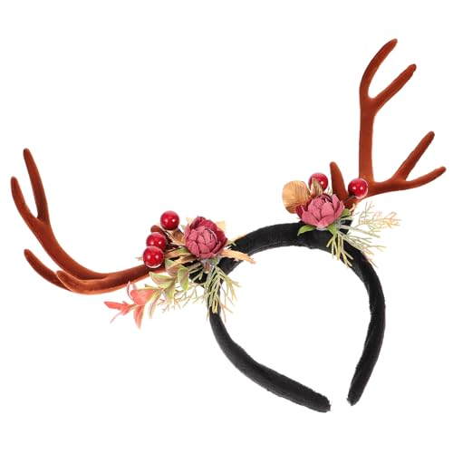 TOVINANNA Weihnachtliches Rentier Haarband Mit Geweih Lustiges Weihnachts Accessoire Für Parties Und Feiern Perfekt Für Erwachsene Und Xmas Haarreifen Für Festliche Anlässe von TOVINANNA