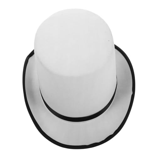 TOVINANNA Weißer Zauberer Hut für Herren Klassischer Party Hut Erwachsenen Kostüm Zubehör Halloween Fasching TOVINANNA Weißer Zauberer Hut für Herren Klassischer Party Hut Erwachsenen Kostüm Zubehör Halloween Fasching von TOVINANNA