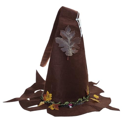 TOWARDSNAN Buntes Zaubererhut Mit Künstlichem Plastikblumendekor Für Kreative Kirchturm Hexenhut Party Kopfbedeckung Cosplay Halloween von TOWARDSNAN