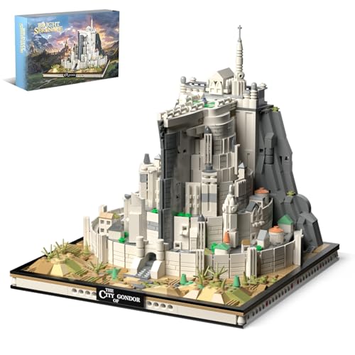 MOC Castle Architecture Mini-Baustein-Set mit Licht, kompatibel mit LEGO Ideas STEM Building The City Lord Set für erwachsene Filmfans, STEM Weihnachten Geburtstag Geschenk Spielzeug für Jungen Kinder von TOY PLAYER