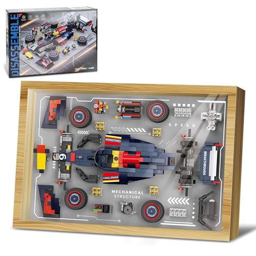 TOY PLAYER Ideas 3D-Wandkunst Rennwagen Bausteinset, F1 Auto Modell Zerlegungsgemälde kit mit Rahmen Für die Schreibtisch- und Wanddekoration, Geschenk für Erwachsene und Jungen (738 Teile) TOY PLAYER Ideas 3D-Wandkunst Rennwagen Bausteinset, F1 Auto Modell Zerlegungsgemälde kit mit Rahmen Für die Schreibtisch- und Wanddekoration, Geschenk für Erwachsene und Jungen (738 Teile) von TOY PLAYER