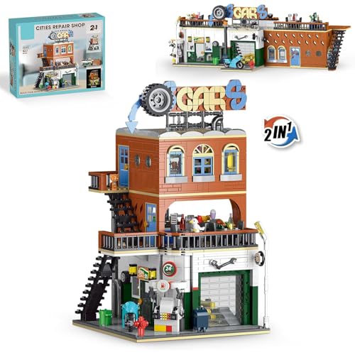 TOY PLAYER 2-in-1-Stadtgarage & Laden mit LED-Beleuchtung, kompatibel mit Lego, modulares Architekturspielzeug für Kinder ab 10 Jahren (1637 Teile) TOY PLAYER 2-in-1-Stadtgarage & Laden mit LED-Beleuchtung, kompatibel mit Lego, modulares Architekturspielzeug für Kinder ab 10 Jahren (1637 Teile) von TOY PLAYER