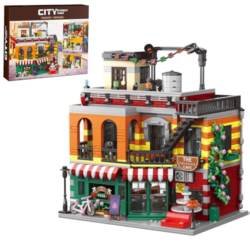 TOY PLAYER Mini Coffee House Klemmbausteine Baukasten, Nicht Kompatibel mit Lego, MOC Konstruktionsspielzeug, Geschenke für Mädchen und Jungen ab 8 Jahren(1504PCS) von TOY PLAYER