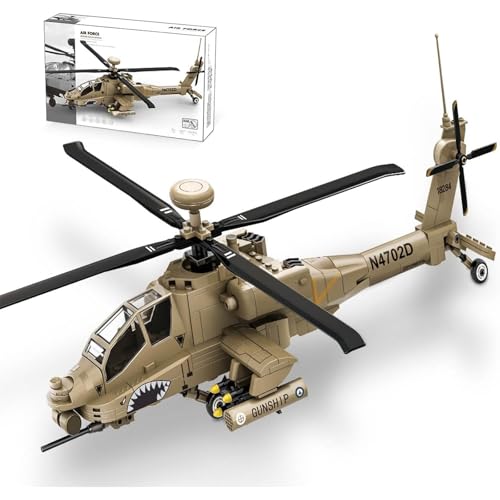 TOY PLAYER AH-64 Militärhubschrauber-Bausatz, kompatibel mit dem Lego Militärflugzeug, als Geschenk für Jungen und Erwachsene von 8–14 Jahren (255 Teile) TOY PLAYER AH-64 Militärhubschrauber-Bausatz, kompatibel mit dem Lego Militärflugzeug, als Geschenk für Jungen und Erwachsene von 8–14 Jahren (255 Teile) von TOY PLAYER