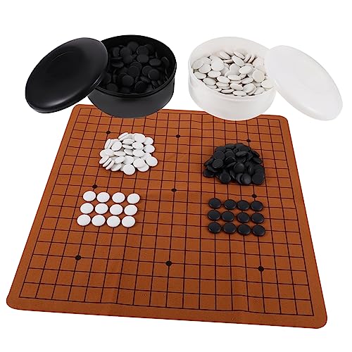 1 Satz Kinder Go Backgammon Anfänger Schachspiel Strategie Brettspiel Go Schach Desktop Go Schachbrett Haushaltsschachbrett Fünf In Einer Reihe Schach Tragbares Go Schach TOYANDONA von TOYANDONA