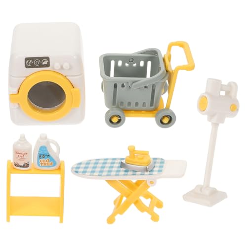 1 Satz Mini-Waschmaschine Kinder Spielzeug puppenhaus Waschmaschine kinderzimmer Spielzeug tragbare Waschmaschine Spielzeug für Kinder Mini-Haushaltsgerät Spielzeug vorgeben Abs TOYANDONA von TOYANDONA