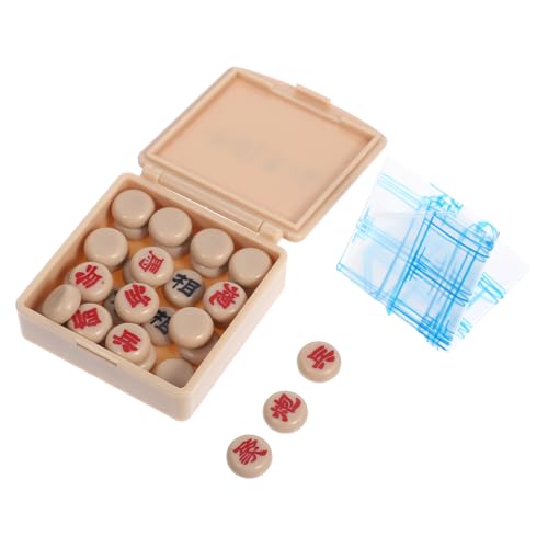 1 Satz Miniature Chinese Chess für Puppenhausdekoration Realistische Schachfiguren und Spielbrett Authentisches Zubehör für Miniaturräume und Kreative Szenen 1 Satz Miniature Chinese Chess für Puppenhausdekoration Realistische Schachfiguren und Spielbrett Authentisches Zubehör für Miniaturräume und Kreative Szenen von TOYANDONA